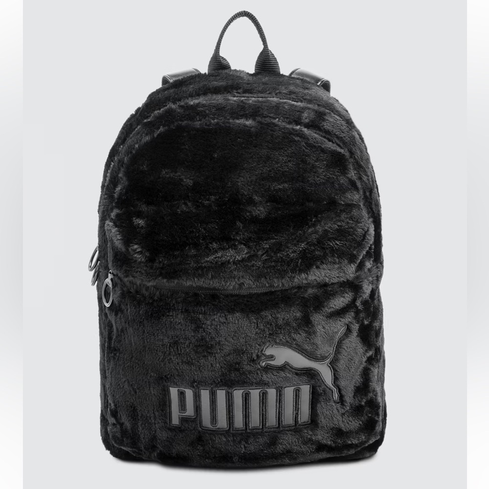 PUMA Faux Fur Black Backpack